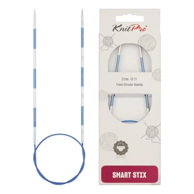 Image of KnitPro Knitting Pins: Circular, Metal Nylon, Blue, 2.5mm