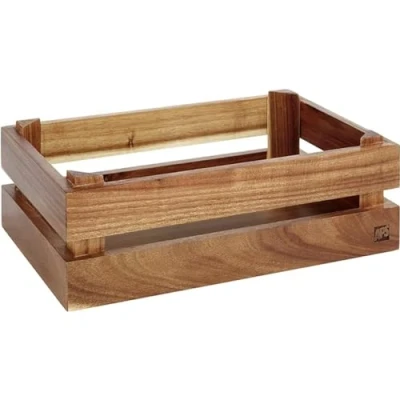 Image of APS Superbox Buffet Crate Acacia GN1/4 185(W) x 290(L) mm 7 1/4 11 2/3&quot;