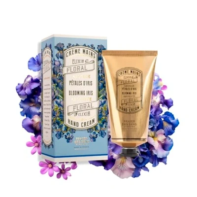 Image of Panier des Sens Blooming Iris Hand Cream for very Dry Hands and Skin Vegan Women Men With Almond &amp; Olive Oil Made in France 96% Natural Ingredients 75ml