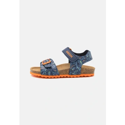 Image of Geox Ghita BOY Sandals navy/multicoloured for kids, Size: 4, Navy/multi coloured High quality imitation leather