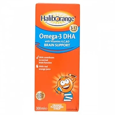 Image of Haliborange Omega 3 DHA with Vitamin A, C &amp; D Syrup 300ml