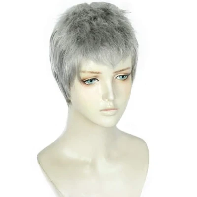 Image of Anime Cosplay Wig Nero Silver Gray Short Halloween Costume Wig,For Christmas Carnival Party