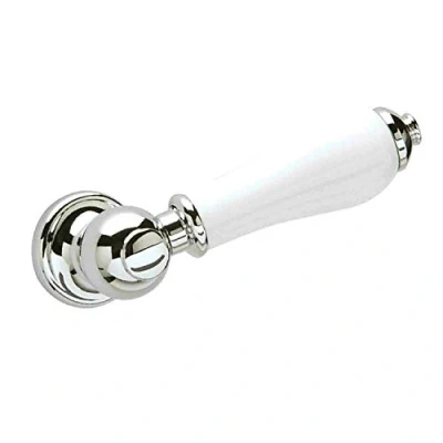 Image of Heritage Chrome Plated &amp; White Porcelain Vintage Cistern Lever CPC00