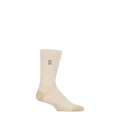 Image of Mens 1 Pair SOCKSHOP Heat Holders 1.0 TOG Ultra Lite Plain Socks Clay Twist 6 11