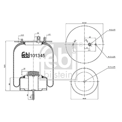 Image of 5010294385B, 5010488756 Boot, air suspension FEBI BILSTEIN 101345 Front Axle Left, Right