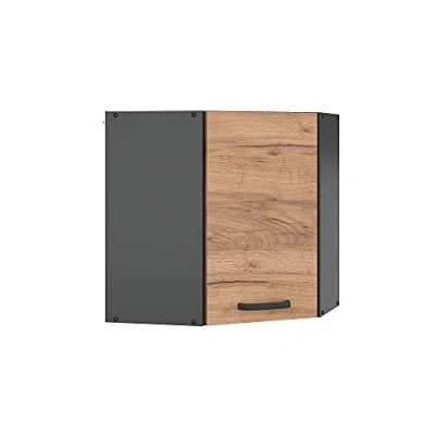 Image of Vicco Corner wall cabinet Raul, Gold power oak/Anthracite, 57 cm