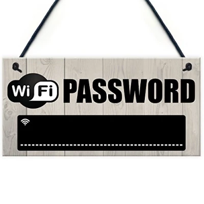 Image of RED OCEAN Wifi Password Chalkboard House Warming Gift Hanging Plaque Home Internet Sign