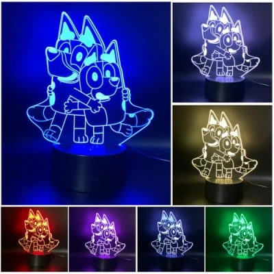 Image of LED Bluey Color Changing USB Night Light for Kids Sleep