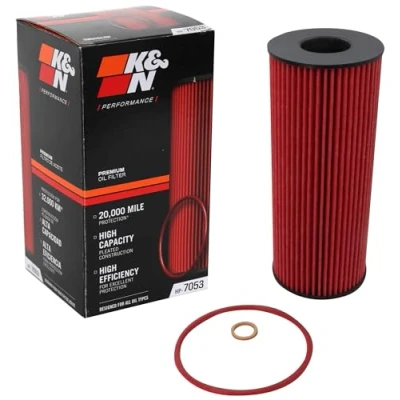 Image of 11427805707, 11427807177 Oil Filter K&amp;N Filters HP 7053 Insert BMW: 3 Touring, 1 Hatchback, Coupe, ALPINA: D3 Saloon