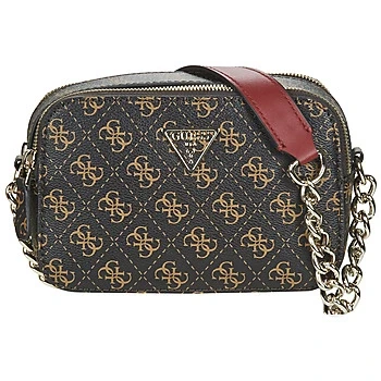Image of Guess Noelle Crossbody Camera Across body bag, Women&#039;s, Size: One Size, Brown