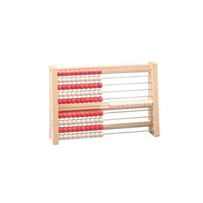 Image of Wissner Active Learning 100 Student&#039;S Abacus, Re Wood Red/White