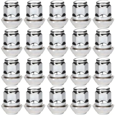 Image of Set of Alloy Wheel Nuts. M12 x 1.5, Taper Washer, 19mm Hex, Compatible With Ford Wheels &amp; More (20)