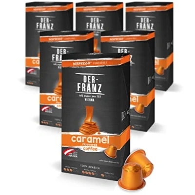 Image of Nespresso Compatible Coffee Capsules, 6 x 10 Caramel aroma