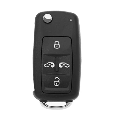 Image of ECSiNG 5 Button Remote Key Shell Replacement Compatible with VW Transporter T5/Transporter T6/Sharan Seat Alhambra Car