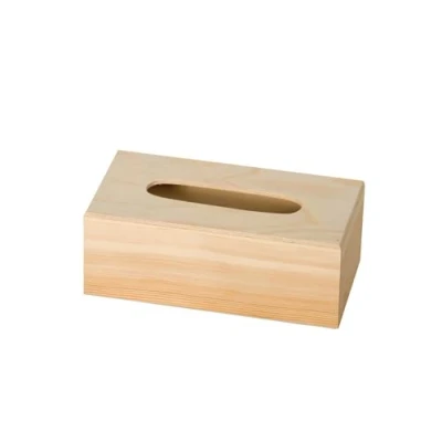 Image of Artemio Box of tissues with Wood Base, B, Beige, 25 x 13 9 cm