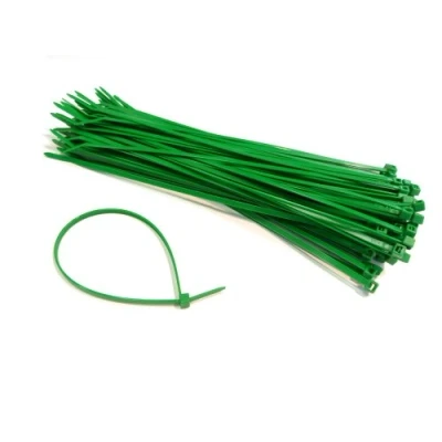 Image of Hyfive Green Cable Ties Tidy Tie Wraps 100 x 2.5 mm Pack of 25
