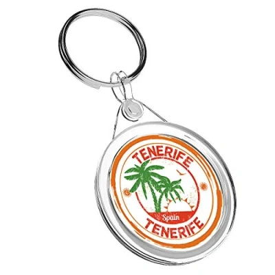 Image of 1 x Tenerife Spain Nature Vinyl Keyring IR02 Mum Dad Kids Birthday #6102