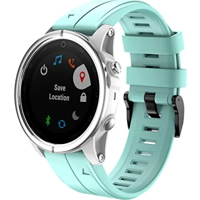 Image of Shieranlee Fenix 7S Strap,Silicone Sport Band 20mm Easy Fit for Garmin 7S/Fenix 5S Plus/Fenix 6S Pro/Fenix Solar/Fenix Sapphire Solar