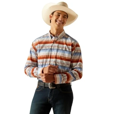 Image of ARIAT Men&#039;s Dexter Classic Fit Shirt, Jasper Stone, Large