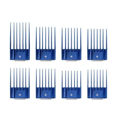 Image of Andis 8 Piece Attachment Combs Easily snap on in a flash Fit A5 style Clippers Embossed labels conveniently numbered