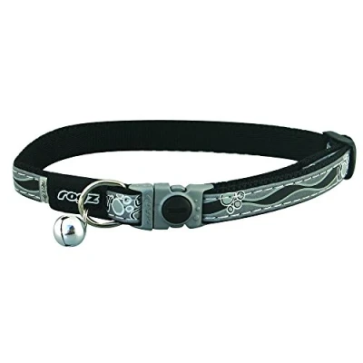Image of Rogz Catz NightCat Paws Collar, Black