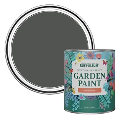 Image of Rust Oleum Grey Mould Resistant Garden Paint In Satin Finish Graphite 750ml