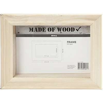Image of Creativ 575590 Wooden 3D Frame, Brown, 18.2 cm x 23.2
