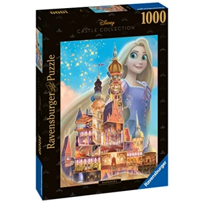 Image of Ravensburger Disney Castles Rapunzel 1000 Piece Jigsaw Puzzles for Adults and Kids Age 12 Years Up Tangled, Black
