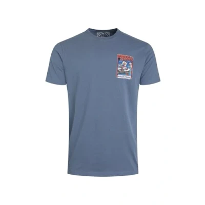 Image of Weird Fish Quack to The Future RSPB Collaboration Artist T Shirt Mid Blue Size 2XL