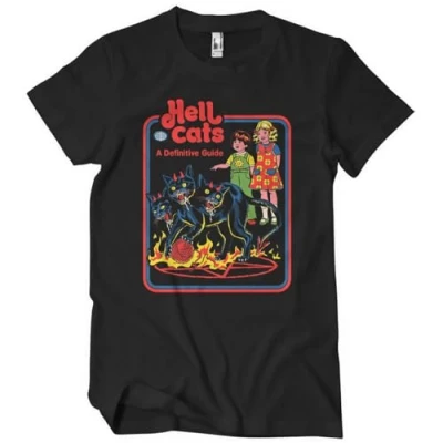 Image of Steven Rhodes Officially Licensed Hell Cats A Definitive Guide Mens T Shirt (Black), Large