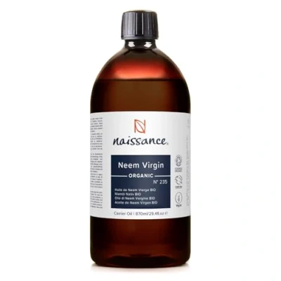Image of Naissance Organic Cold Pressed Virgin Neem (no. 235) 870 ml Pure, Natural, Unrefined, Certified Organic, Vegan, No GMO