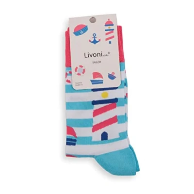 Image of Livoni Sailor Regular Socks 35 38, Multi Coloured, S