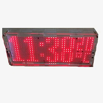 Image of xiangshang shangmao DIY Kit LED Dot Matrix Clock SMD Parts C51MCU w/Acrylic Box Temperature Red