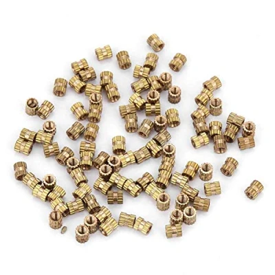 Image of Hilitand 100pcs M2.5 Thread Brass Knurled Threaded Insert, Embedment Nuts Assortment Kit (M2.5 * 4 3.5)