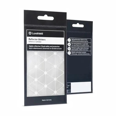 Image of Luxshield Reflector Sticker Set Triangles small for bicycle scooter pram reflective tape stickers