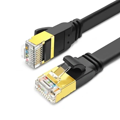 Image of Yauhody CAT 8 Ethernet Cable 2m,High Speed 40Gbps 2000MHz SFTP Network 2m Internet LAN for Router, PC, Hub, Laptop, Gaming (2m, Black)