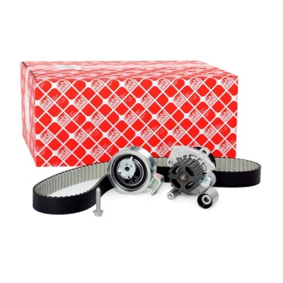 Image of 038198119, 038198119S1 water pump + Timing Belt Kit FEBI BILSTEIN 45126 with 120 30mm rounded tooth profile Metal