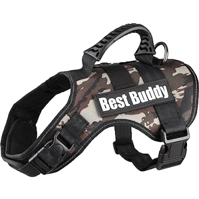 Image of Flamingo Dog Harness Uranus Jungle camouflage L 43 66cm 70 90cm 23cm 50mm
