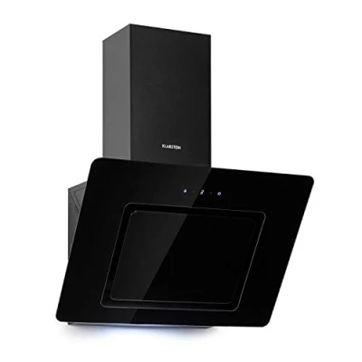 Image of Klarstein Sofia 60 Cooker Extractor Hood Hood, Wall Head Free, cm, EEC B, 300 m3/h, Exhaust Air, Circulating Air Optional, LED Lighting, Touch Control, Glass Housing, Black