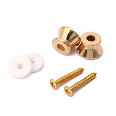 Image of Alnicov Guitar Strap Buttons Pins Metal End, Locks For Bass,Gold