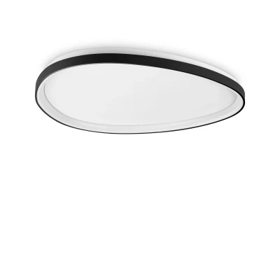 Image of Gemini 81cm LED Integrated Semi Flush Ceiling Light Black 2700K