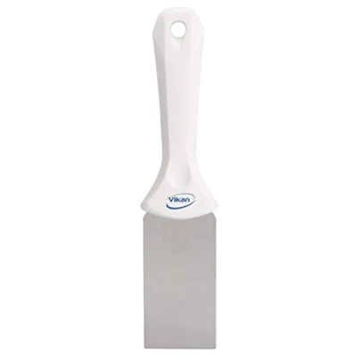 Image of Vikan 40085 Stainless Steel Hand Scraper, White, 235mm Length, 50mm Width, 22mm Height