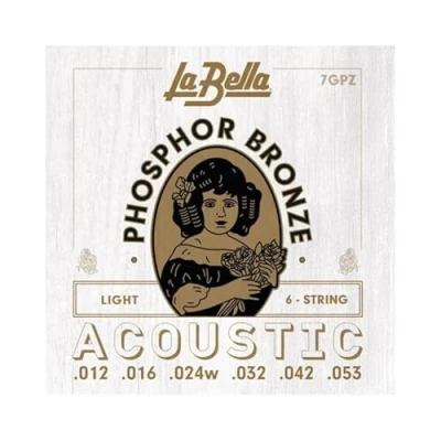 Image of La Bella 7GPS Phosphor Bronze Light Pack of 3