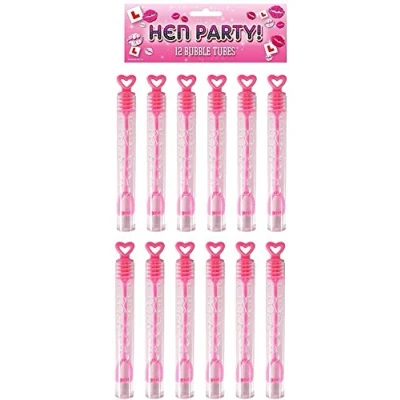 Image of 2 X HENBRANDT Hen Party Bubble Tubes with Heart Topper, Pack of 12