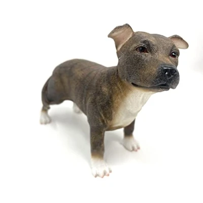 Image of Leonardo Collection Staff Bull Terrier Dark Brown, Resin, 13 x 5 10 cm
