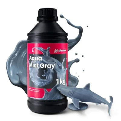 Image of phrozen Aqua 3D Printer Resin [Mist Gray], 405nm DLP LCD UV Curing Photopolymer for General Modeling, Prototyping, High Precision Printing, Consumer Series (1KG)