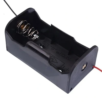 Image of D x 1 Open Style Battery Holder Case Flying Leads