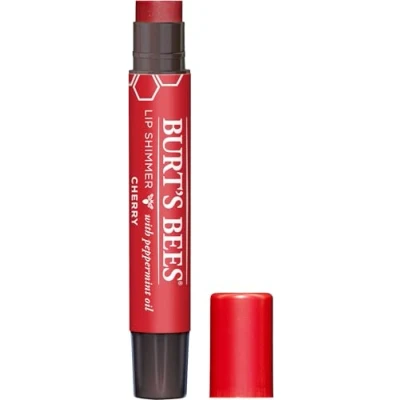 Image of Burt&#039;s Bees 100% Natural Moisturising Lip Shimmer, Cherry 1 Tube Count (Pack of 1)