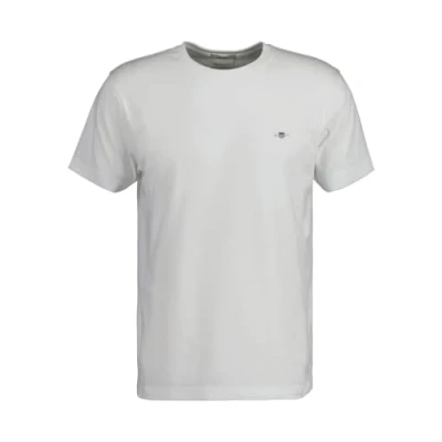 Image of GANT Men&#039;s Slim Shield SS T Shirt, White, 4XL