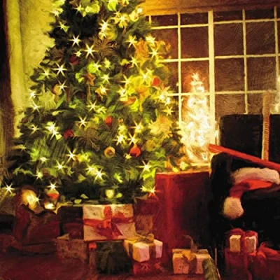 Image of Medici Cards Pack of 6 Artistic Charity Christmas &quot;Christmas Lights&quot; the Same Design